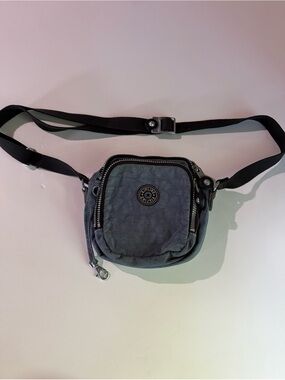 VTG Kipling Eldorado Mini Crossbody Bag - Grey Y2K Gorpcore Utility